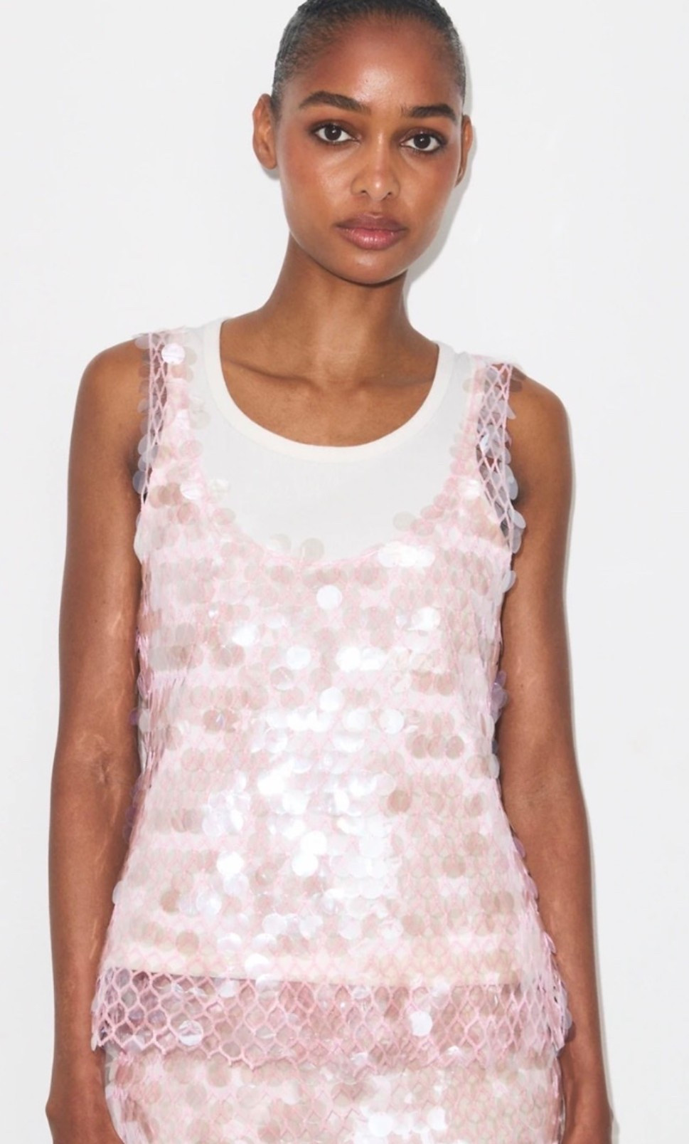 SEQUIN MESH TOP

Part of our summer collection, inspired by escape, reverie and play. The slim racerback top is designed in stretch ribbed jersey with a sequin-embellished mesh overlay

#LTKTravel #LTKWorkwear #LTKWedding