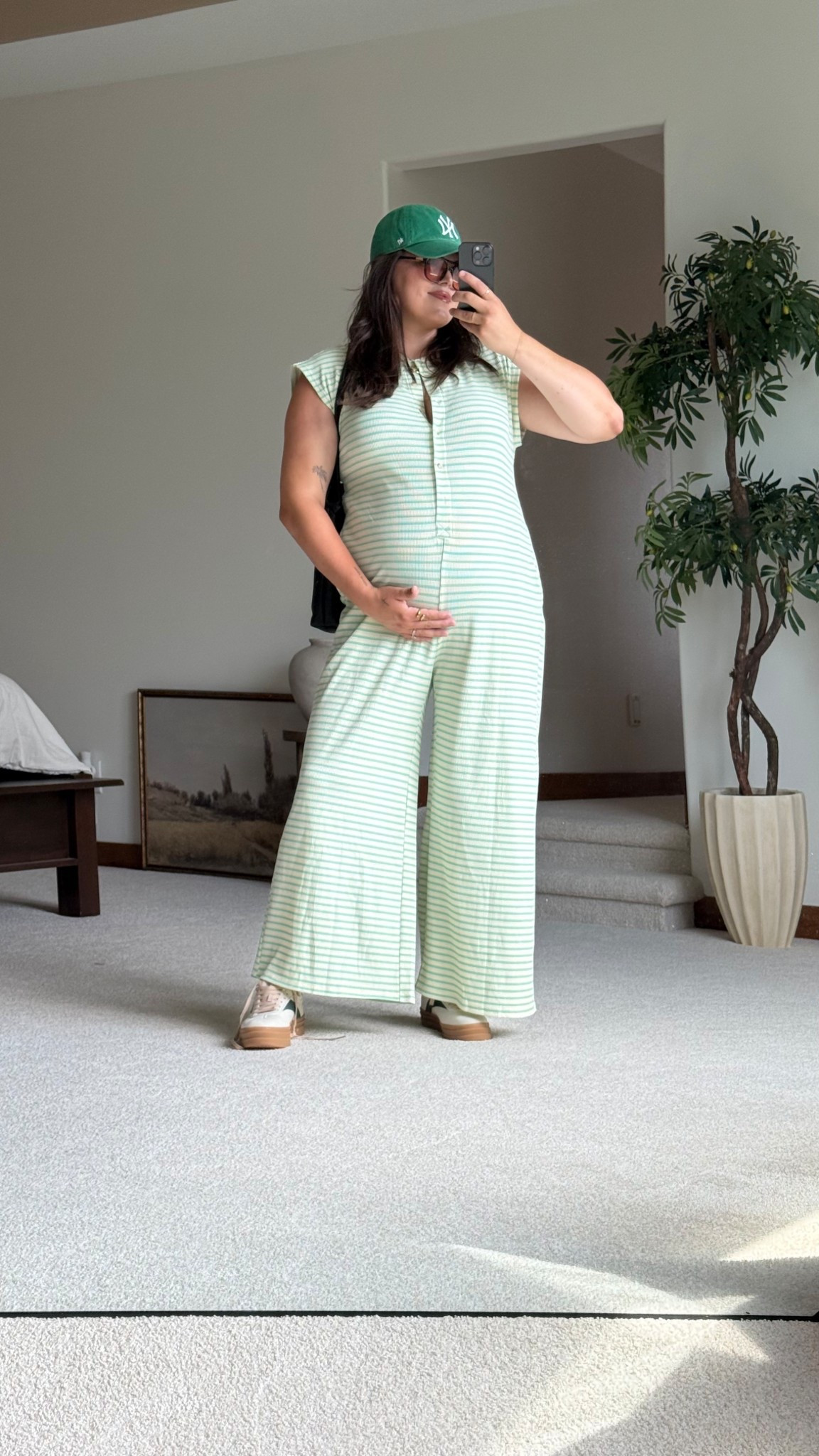 Casual Amazon jumpsuit outfit - midsize mom approved , nursing and maternity friendly! Wearing xl! 

#LTKFindsUnder50 #LTKBump #LTKMidsize
