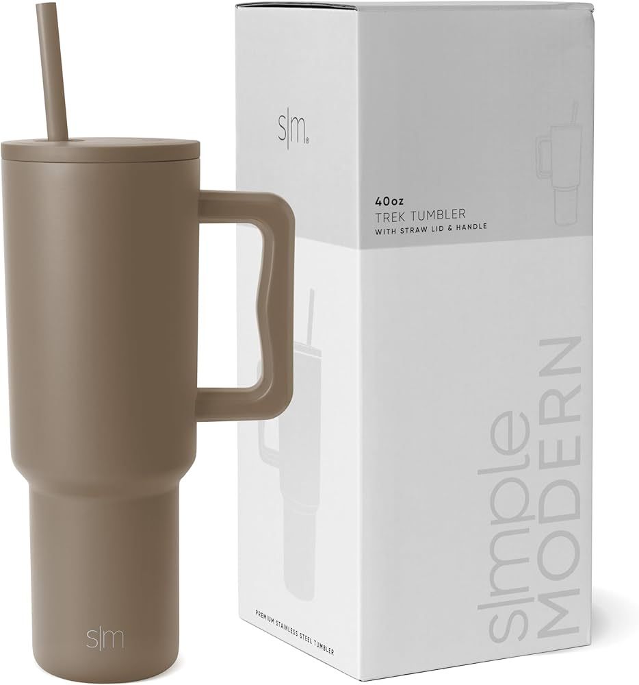 Simple Modern 40 oz Tumbler with Handle and Straw Lid | Insulated Cup Reusable Stainless Steel Wa... | Amazon (US)