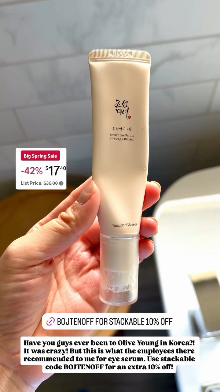 Amazon Big Spring Sale!
Have you guys ever been to Olive Young in Korea?! It was crazy! But this is what the employees there recommended to me for eye serum. Use stackable code BOJTENOFF for an extra 10% off!

#LTKBeauty #LTKSaleAlert #LTKSeasonal