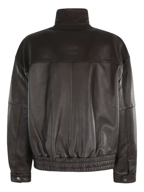 Rag & Bone Aria high-neck Leather Jacket | Brown | FARFETCH SK | Farfetch Global