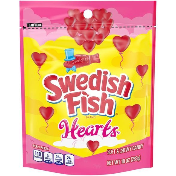 Swedish Fish Valentine's Gummy Hearts - 10oz | Target