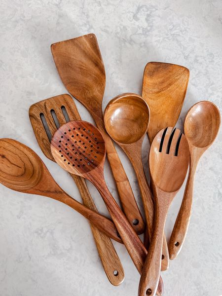 Wooden cooking utensils have been a game changer in my kitchen and a great alternative to the plastic ones I was using 🤢