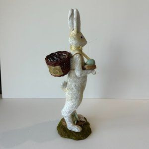 Maisons De Vente Vintage 16" Velvet Bunny Rabbit with Eggs & Basket Easter Decor | Poshmark