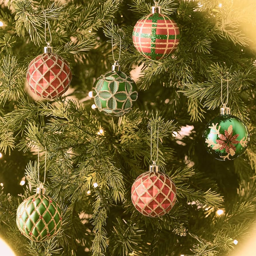 Valery Madelyn 16ct Christmas Tree Decorations Ball Ornaments 2.36 Inches | Amazon (US)