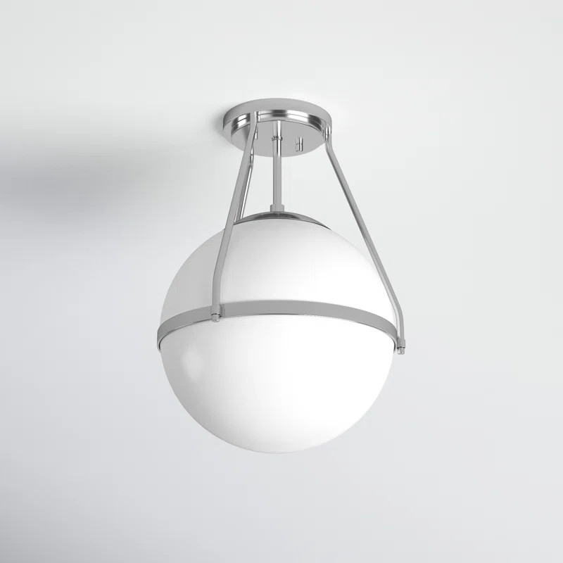 Amirah Glass Semi Flush Mount | Wayfair North America