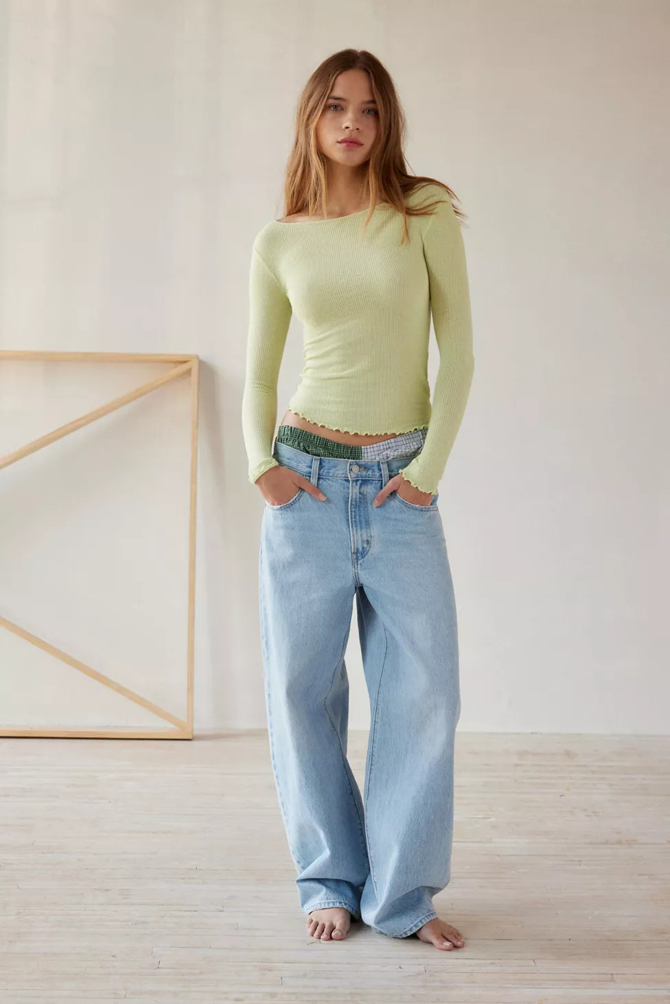 Out From Under Libby Ribbed Long Sleeve Top | Urban Outfitters (US and RoW)