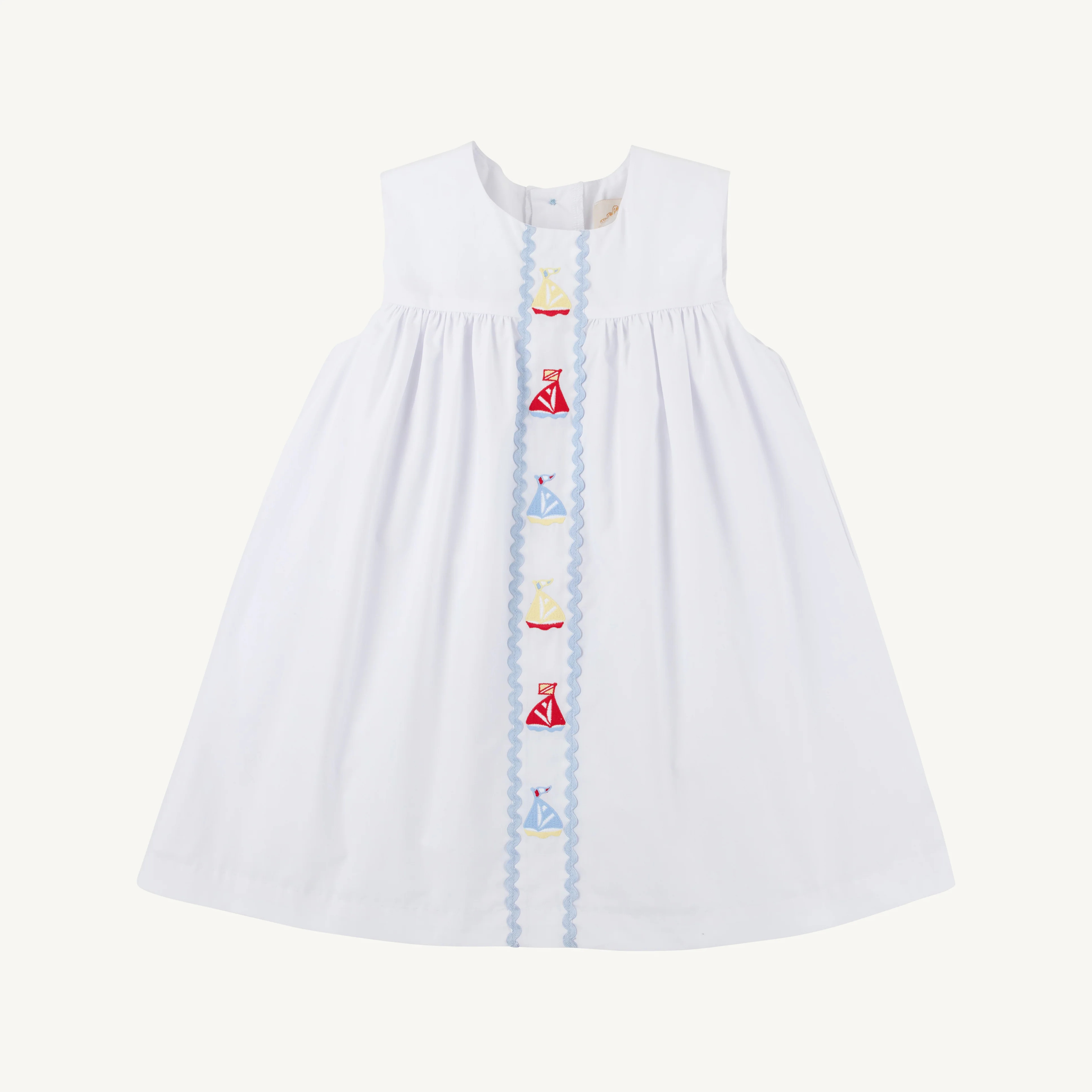 Sleeveless Tabitha's Teachers Pet Dress - Worth Avenue White with Sail | The Beaufort Bonnet Company