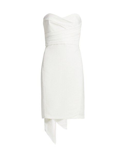 Strapless Silk Faille Bow Dress | Saks Fifth Avenue