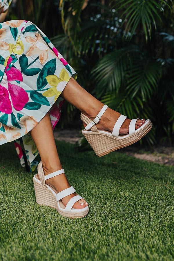 The Alana Faux Leather Wedge in White • Impressions Online Boutique | Impressions Online Boutique