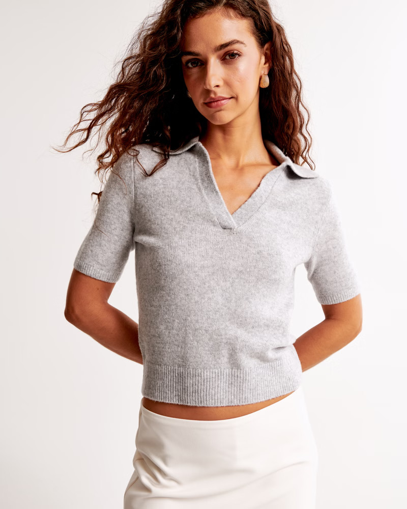 Notch-Neck Sweater Tee | Abercrombie & Fitch (US)