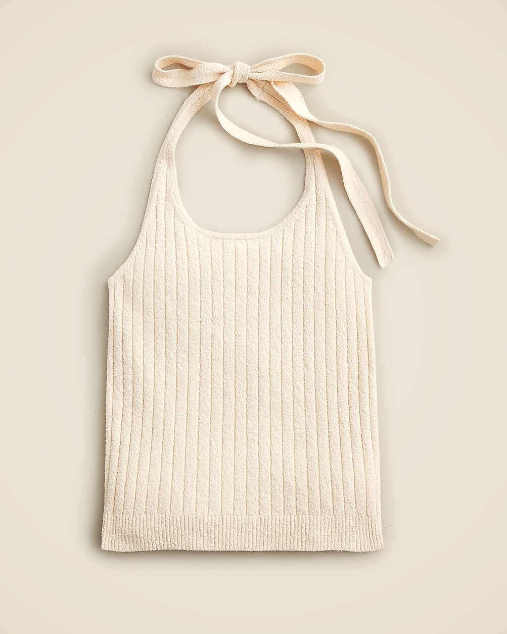 Fine bouclé halter-neck top | J. Crew US