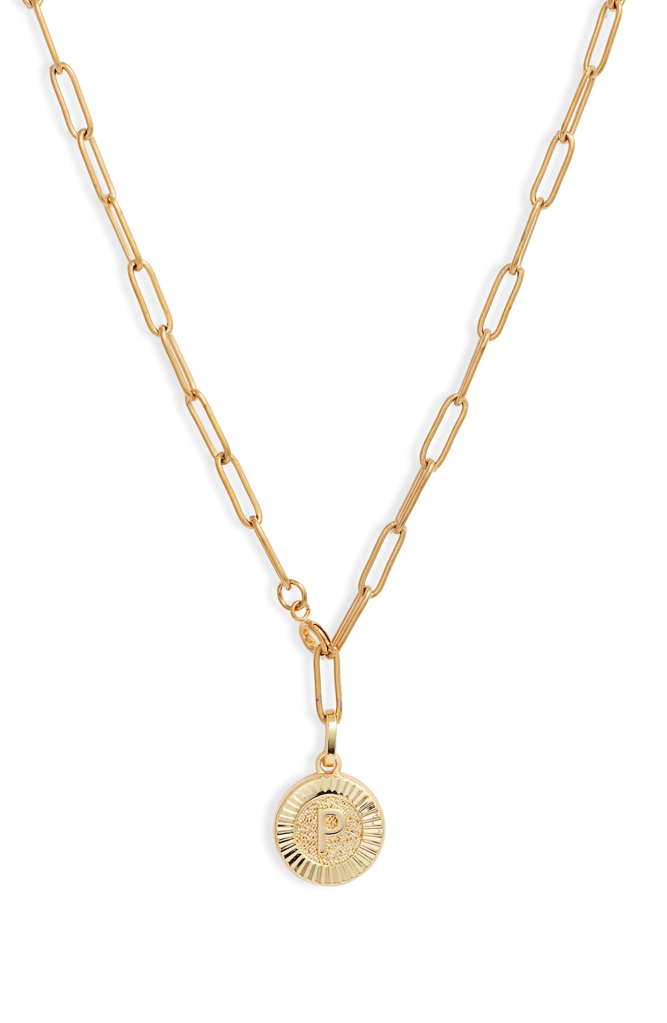 Women's Bracha Initial Medallion Y-Necklace | Nordstrom