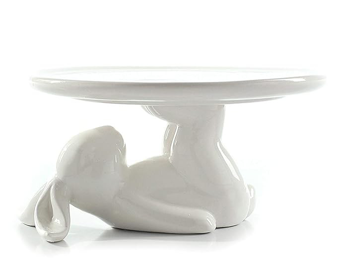 LA JOLIE MUSE Cupcake Stand Ceramic Dessert Plates for Snacks and Cookies, Bunny Candy Dish, 6.6 ... | Amazon (US)