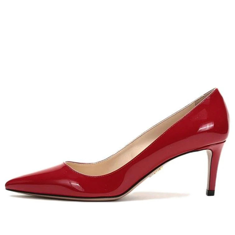 (WMNS) PRADA Pointed Patent Leather Heels 'Red' | KICKS CREW