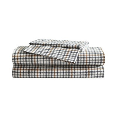 Eddie Bauer Full Griffin Plaid Sheet Set Beige | Target