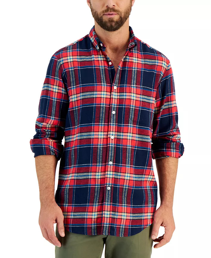 Men's Regular-Fit Plaid Flannel Shirt, Created for Macy's | Macy's
