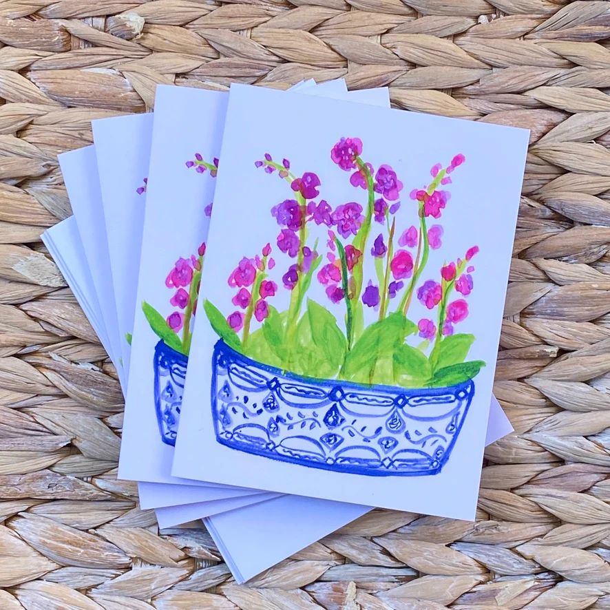 Chinoiserie Orchid Notecard Set | Lemondaisy Design | Lemondaisy Design