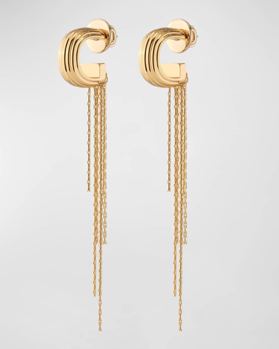 DEMARSON Reese 12K Gold-Plated Fringe Earrings | Neiman Marcus
