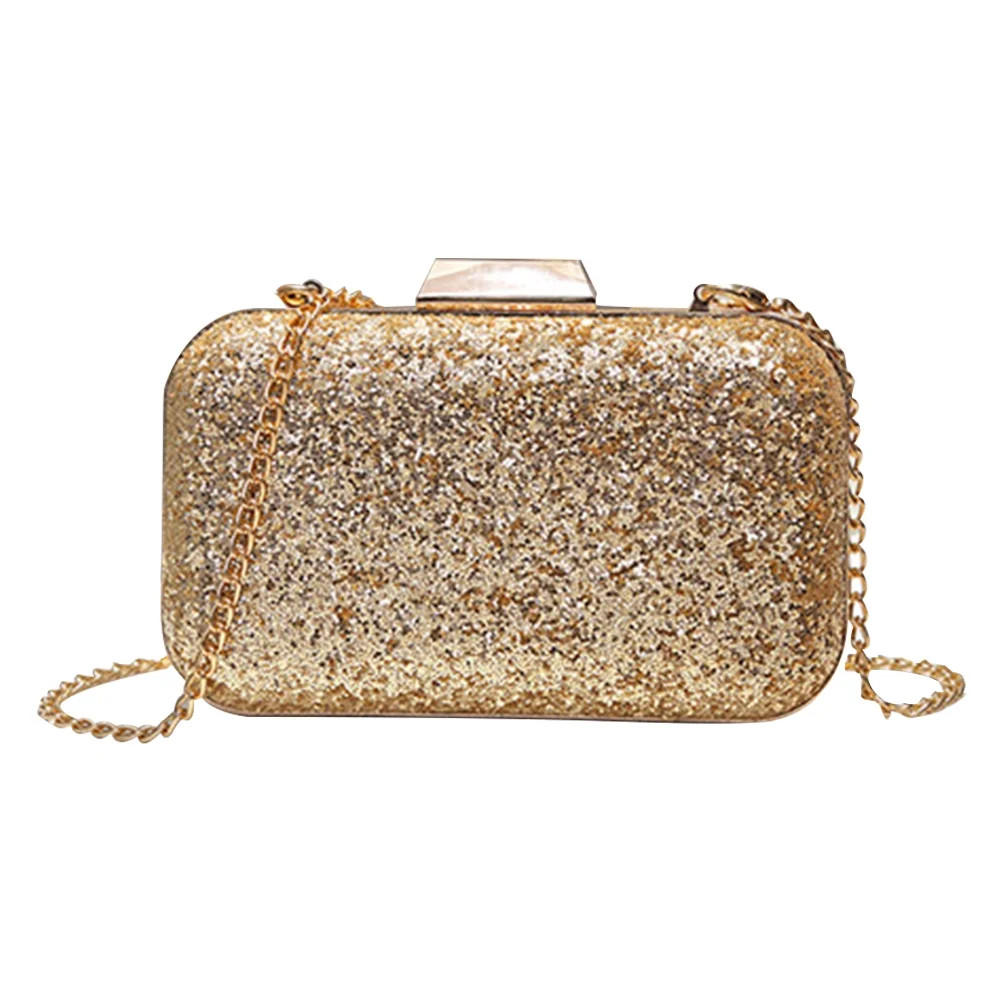 HOMEMAXS Delicate Lock Evening Bag Small Square Crossbody Glitter Sequins Handbag Messenger Bag f... | Walmart (US)