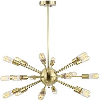 Light Society Sputnik 18-Light Chandelier Pendant, Brushed Bronze, Mid Century Modern Industrial ... | Amazon (US)