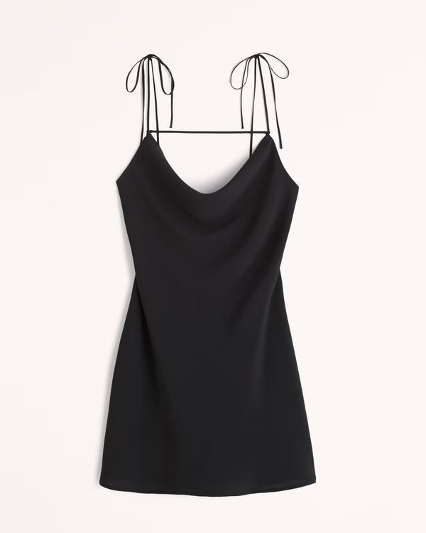 Tie-Strap Cowl Neck Mini Dress | Abercrombie & Fitch (US)