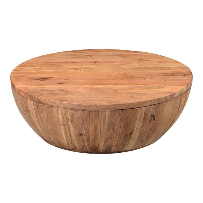 Curved Drum Storage Coffee Table (35.5") | West Elm (US)