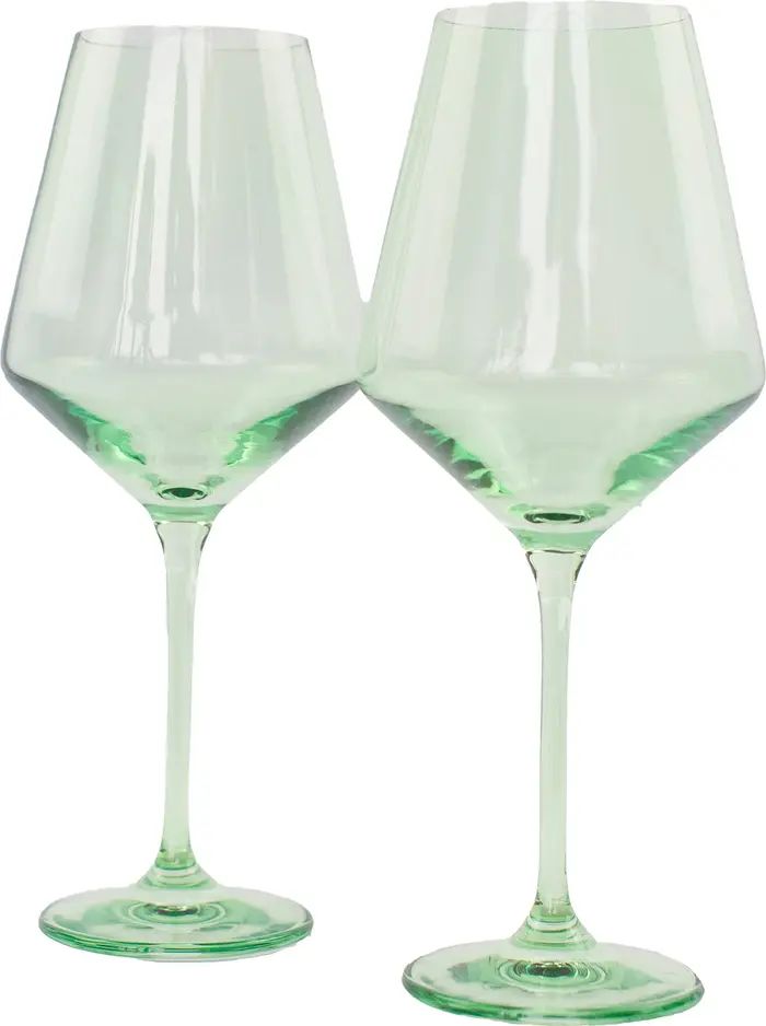 Estelle Colored Glass Set of 2 Stem Wineglasses | Nordstrom | Nordstrom