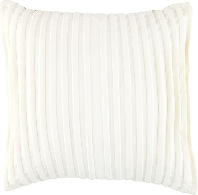 Mud Pie Pleated Velvet Pillow, White | Amazon (US)