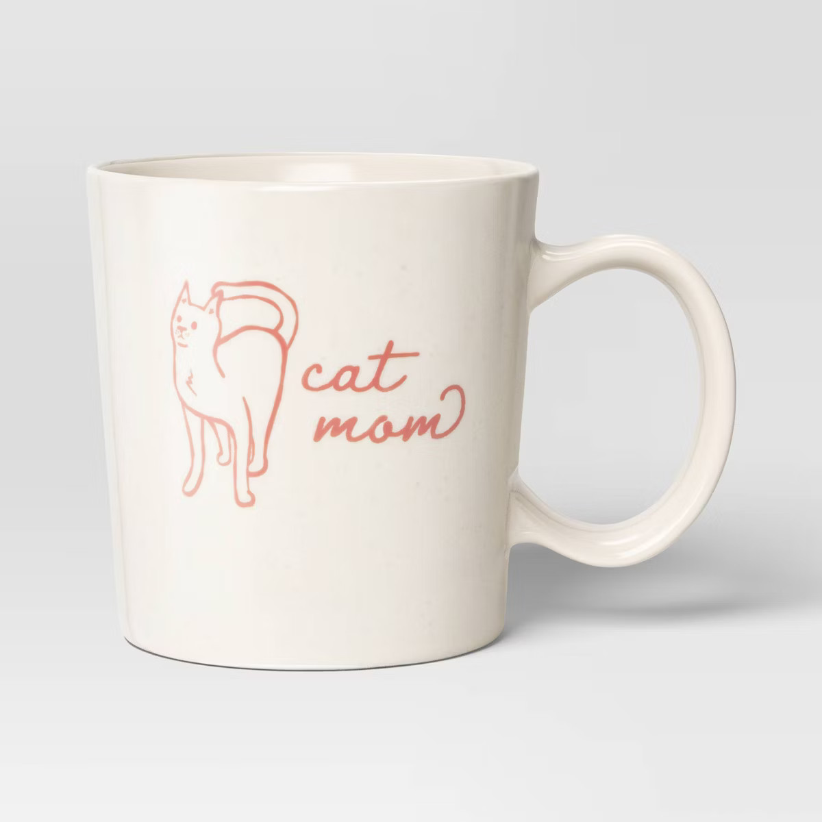 16oz Mother's Day Stoneware Cat Mom Mug White - Threshold™ | Target