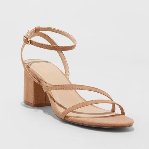 Women's Selena Naked Block Heeled Pumps - A New Day™ | Target