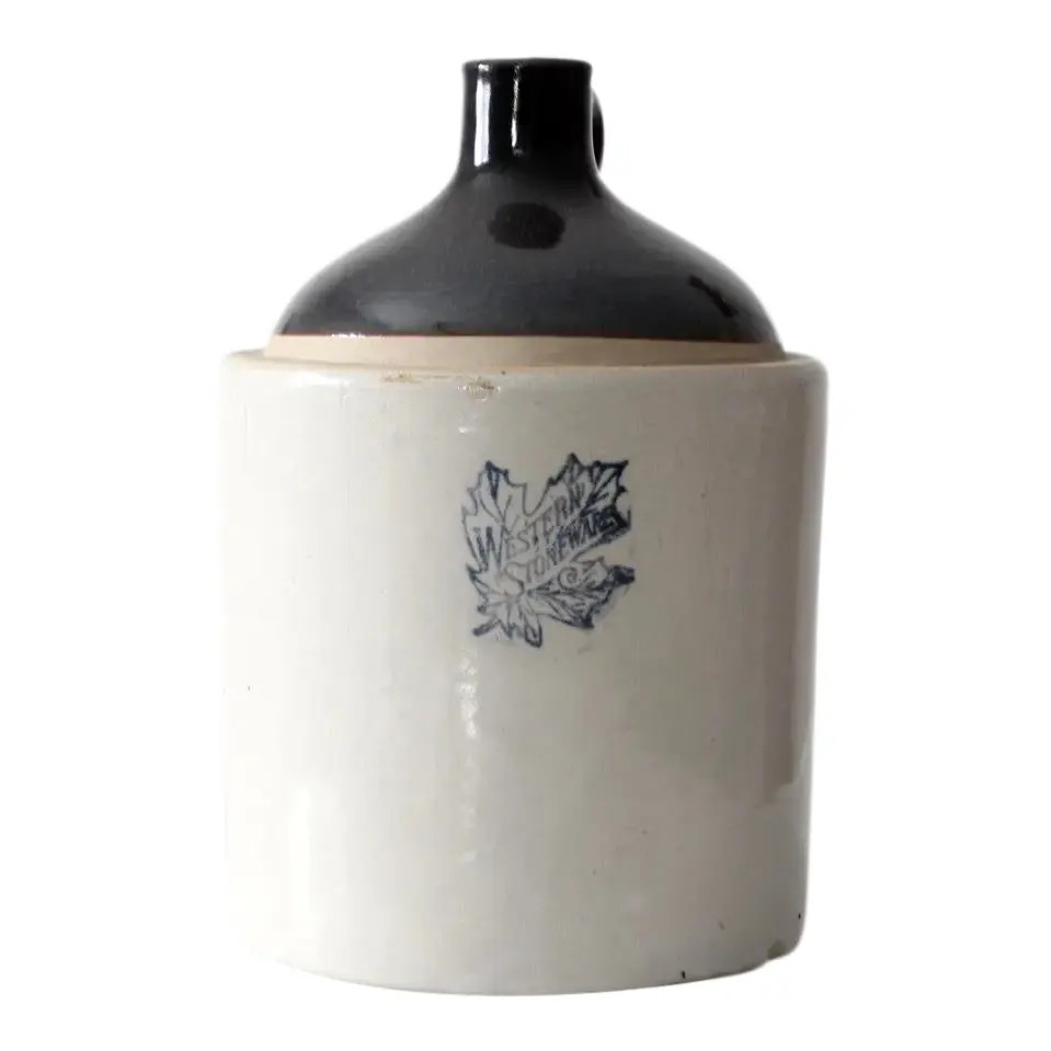Antique Western Stoneware Crock Jug | Chairish