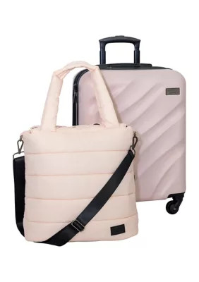 Geoffrey Beene Puffer Hardside 2 Pc Luggage Set | Belk