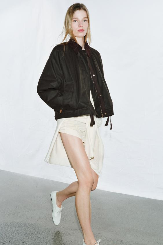 ZW COLLECTION WAXED JACKET | Zara UK
