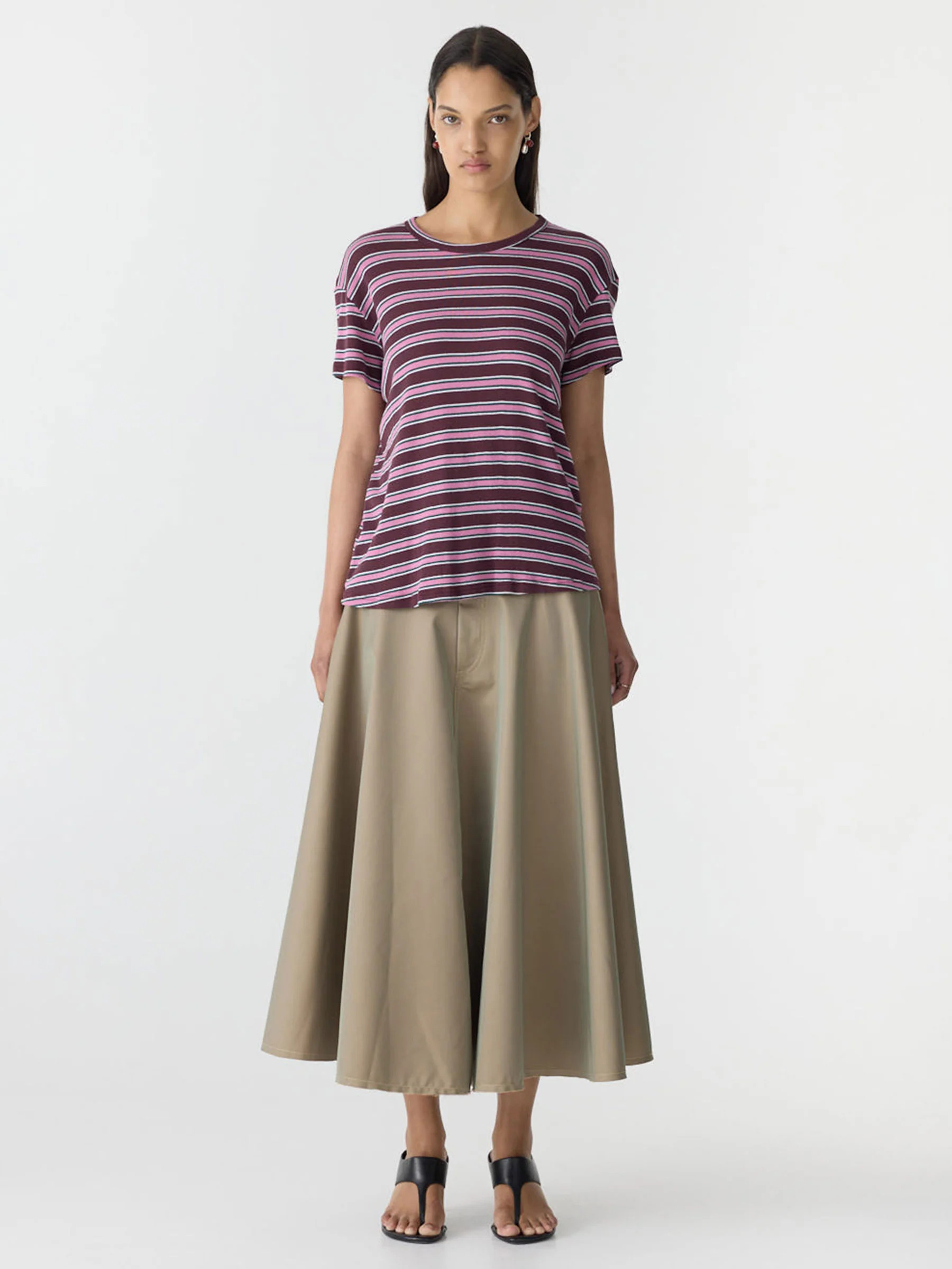 Retro Rib Stripe T-Shirt | Bassike