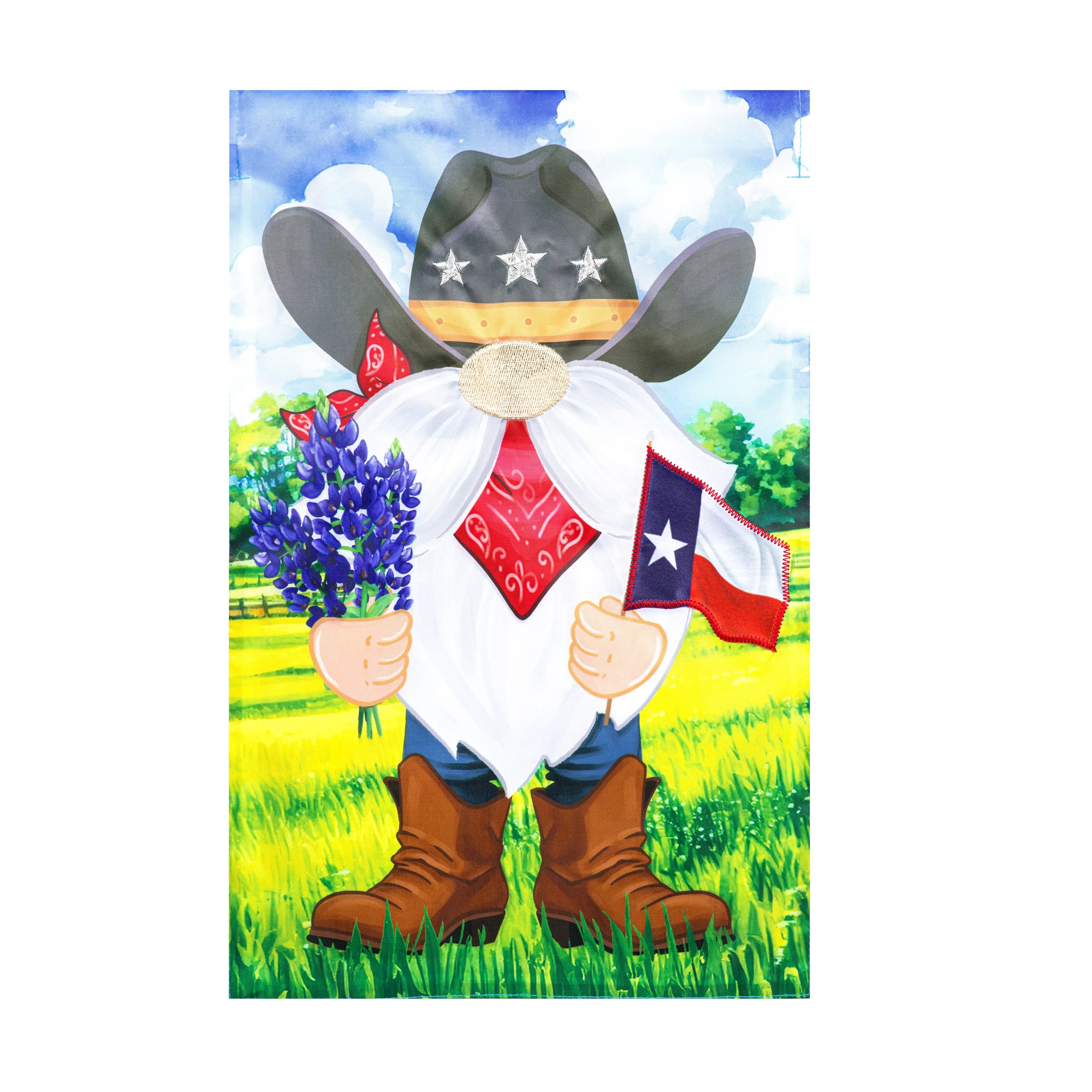 Meadow Creek 11.5" x 18" Spring Texas Gnome Outdoor Yard Flag | Walmart (US)