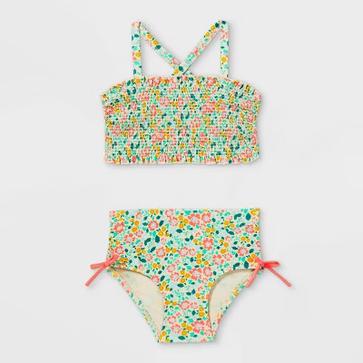 Toddler Girls' Floral Smocked Bikini Set - Cat & Jack™ | Target