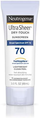 Neutrogena Ultra Sheer Dry-Touch Sunscreen Lotion, Broad Spectrum SPF 70, 3 Fl Oz | Amazon (US)