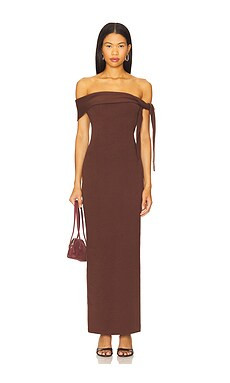 SNDYS Jaymes Maxi Dress in Chocolate from Revolve.com | Revolve Clothing (Global)