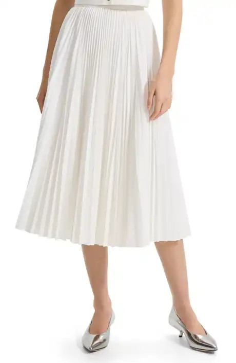 Nordstrom Pleated Asymmetric Hem Midi Skirt | Nordstrom | Nordstrom