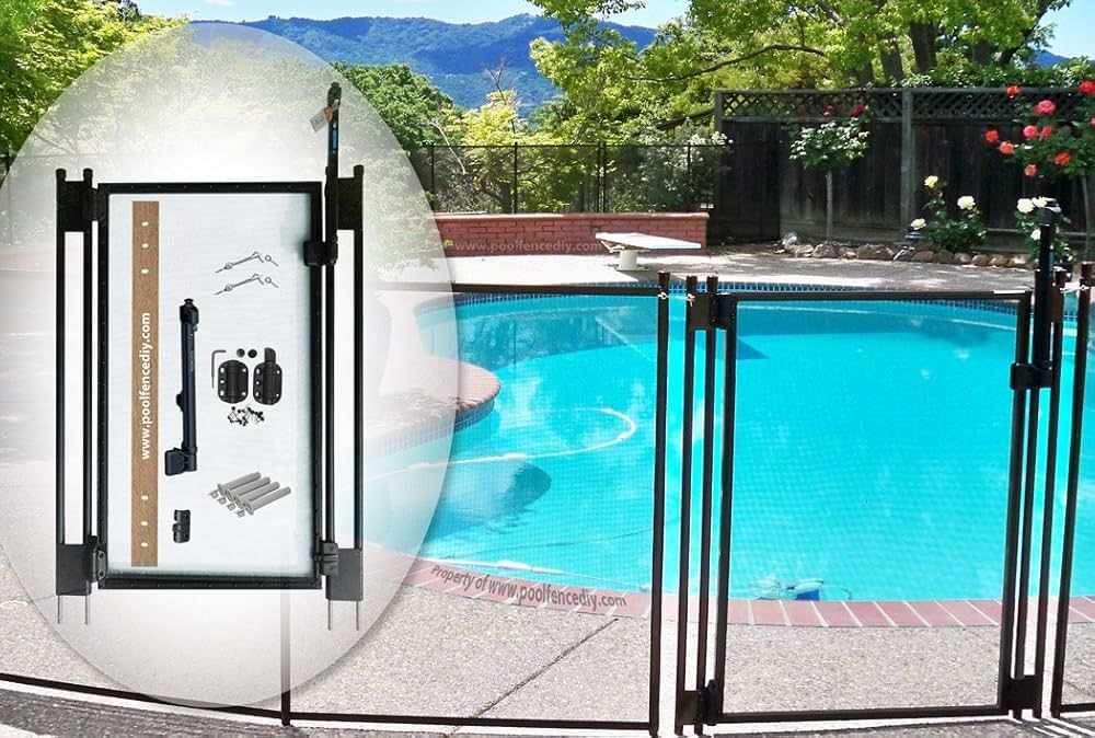 Pool Fence DIY by Life Saver Self-Closing Gate Kit, Black | Amazon (US)