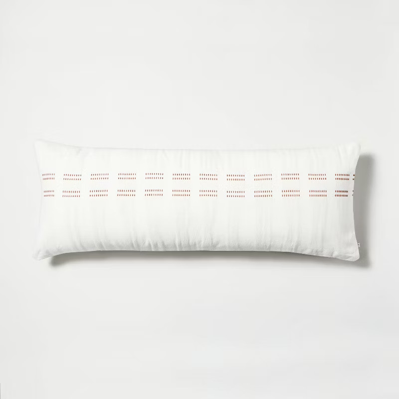16" x 42" Dash Stripe Oversized Lumbar Bed Pillow - Hearth & Hand™ with Magnolia | Target