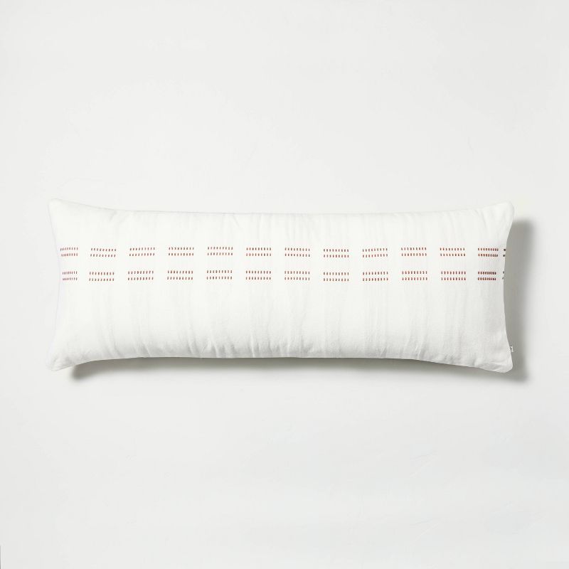 16" x 42" Dash Stripe Oversized Lumbar Bed Pillow - Hearth & Hand™ with Magnolia | Target