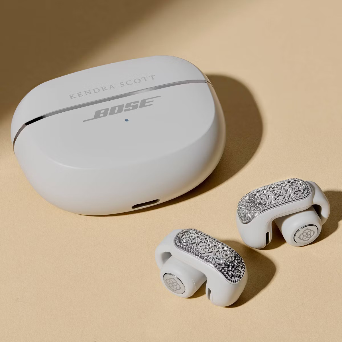 Bose x Kendra Scott Ultra Open Earbuds - Rhodium Filigree | Target