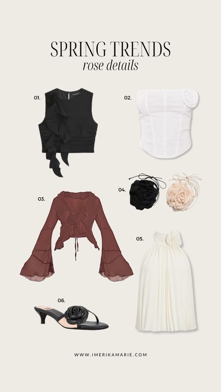 Spring fashion trends. Spring outfit. Rose details. Rosette top. Spring tops.

#LTKSeasonal #LTKstyletip #LTKfindsunder100