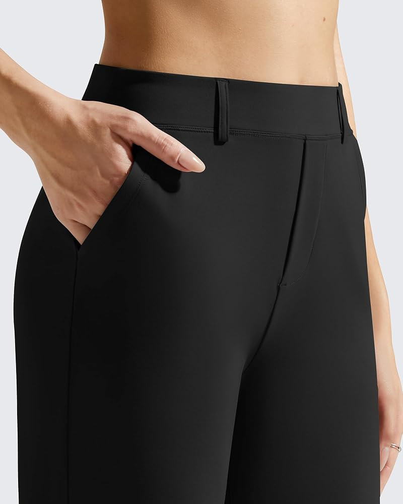 G4Free EverGoing Women's Wide Leg Dress Pants with Pockets Belt Loops | Amazon (US)