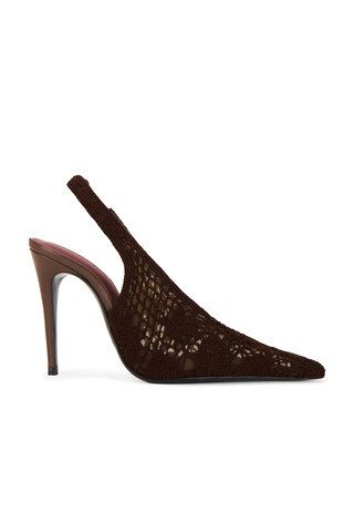 Magda Butrym Slingback Crochet Pump in Brown | FWRD 