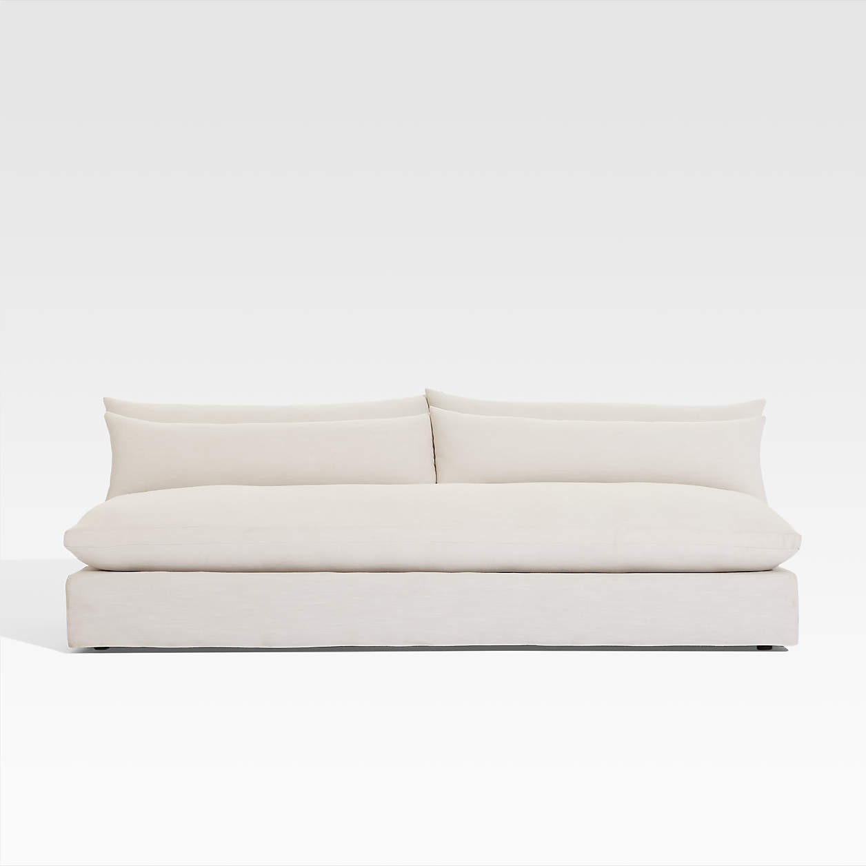 Seascape 84" Upholstered Outdoor Sofa with Throw Pillows + Reviews | Crate & Barrel | Crate & Barrel