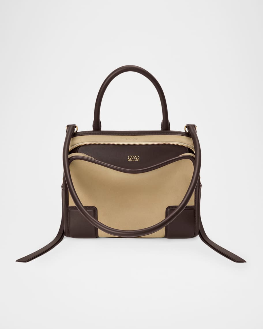 Loewe Amazona 180 Top-Handle Bag in Suede & Leather | Neiman Marcus
