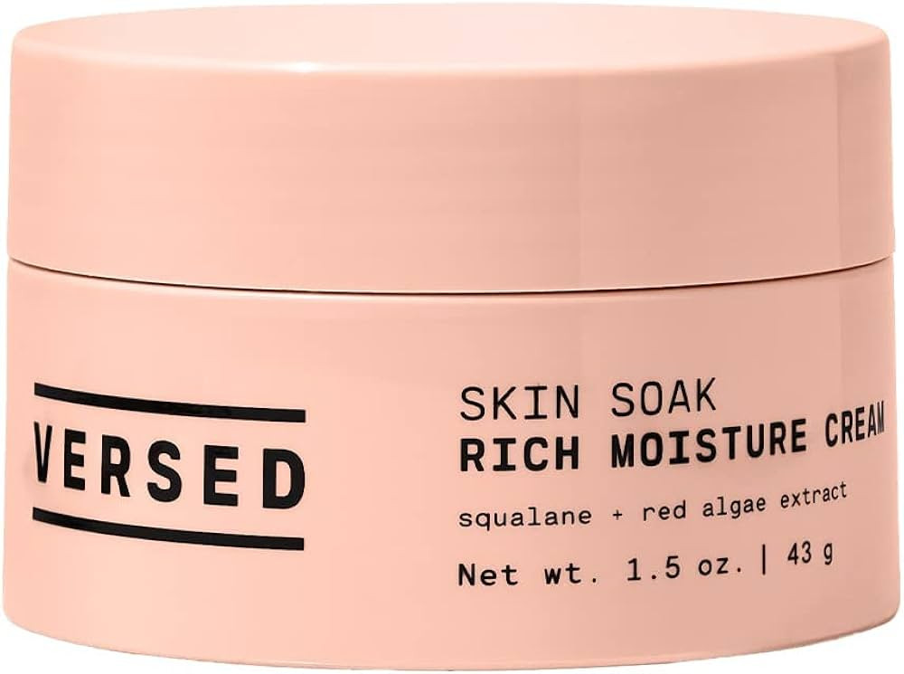 Versed Skin Soak Rich Moisture Face Cream - Daily Facial Moisturizer with Squalane Oil, Hyaluroni... | Amazon (US)